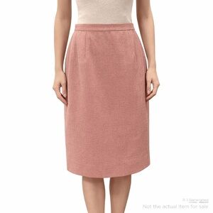 Vintage Pale Pink Tweed Pencil Skirt | Fits Modern US 4 | Size 8 Fully Lined